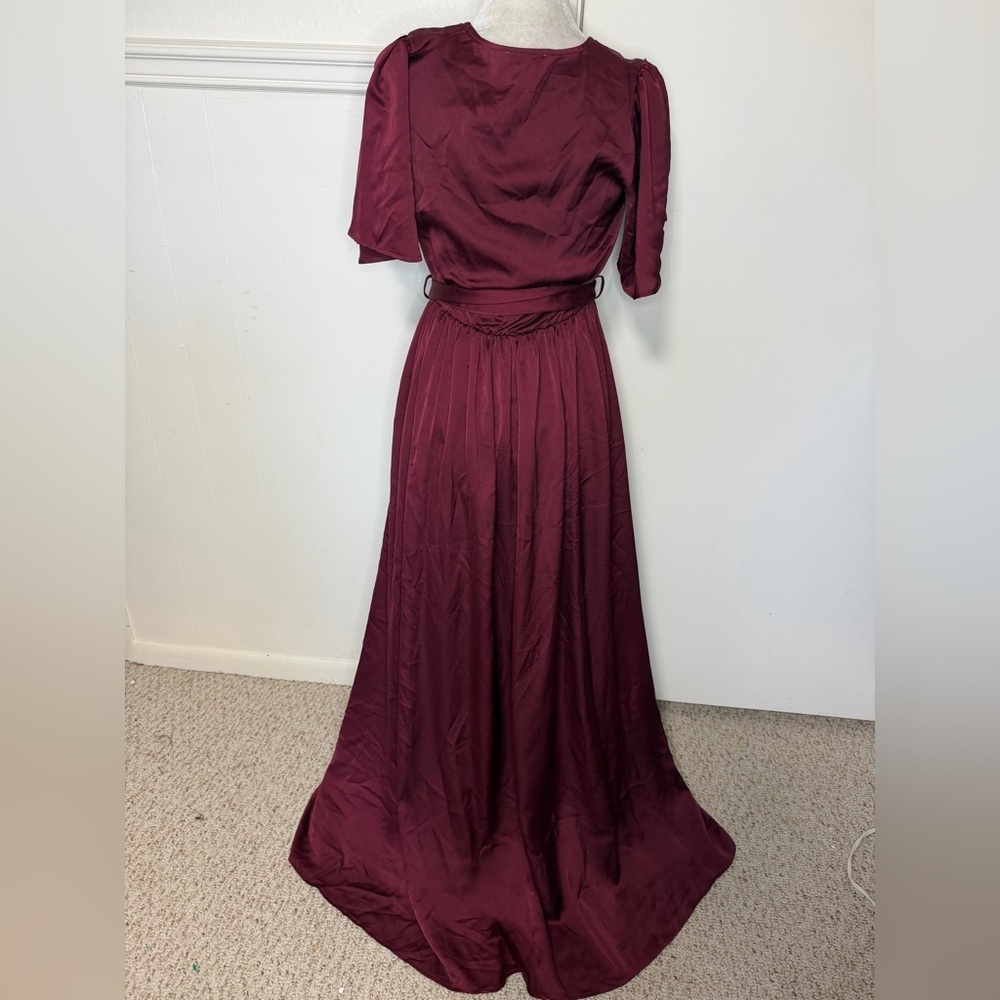 Baltic Born Deep Burgundy Maxi Dress M - Picture 2 of 7